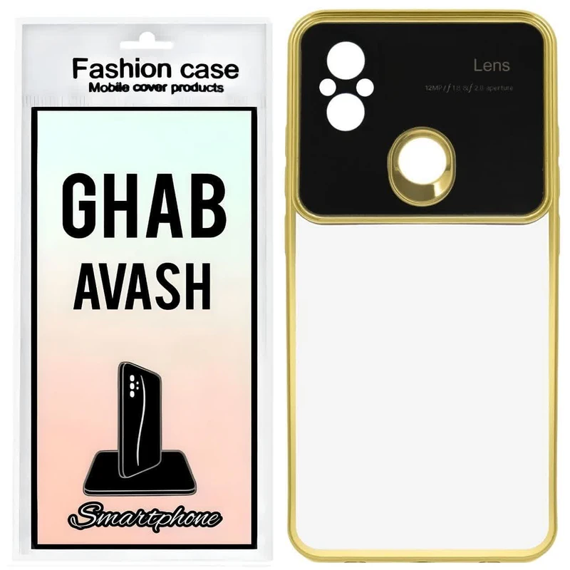 کاور قاب آوش طرح لنس مدل شفاف 05 مناسب برای گوشی موبایل شیائومی REDMI 12C