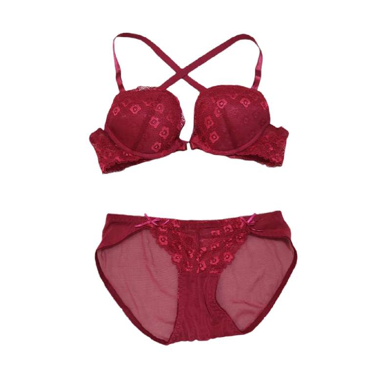 ست شورت و سوتین زنانه مدل جلوبازشو هانا