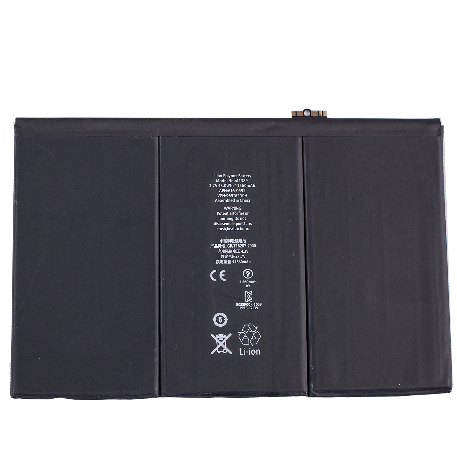 باتری تبلت مدل A1389 ظرفیت 11560 میلی آمپرساعت مناسب برای تبلت اپل iPad 3