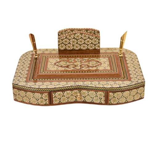 قلمدان خاتم کاری مدل کشودار کد 24