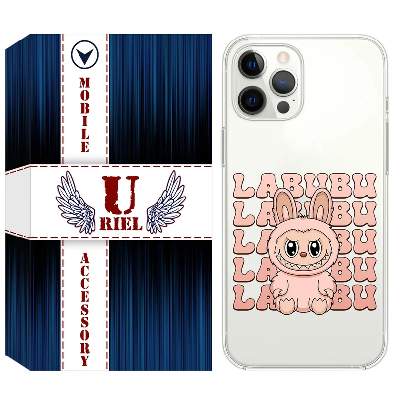کاور یوریل مدل Clear کد 133 طرح لبوبو Labubu مناسب برای گوشی موبایل اپل iPhone 13 Pro