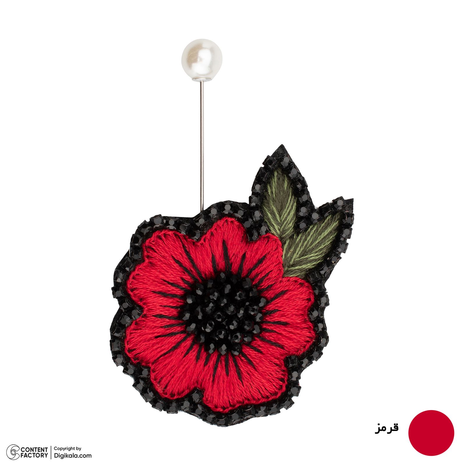 گل سینه دست ساز زنانه بومی مدل سوزن دوزی کد 73 -  - 4