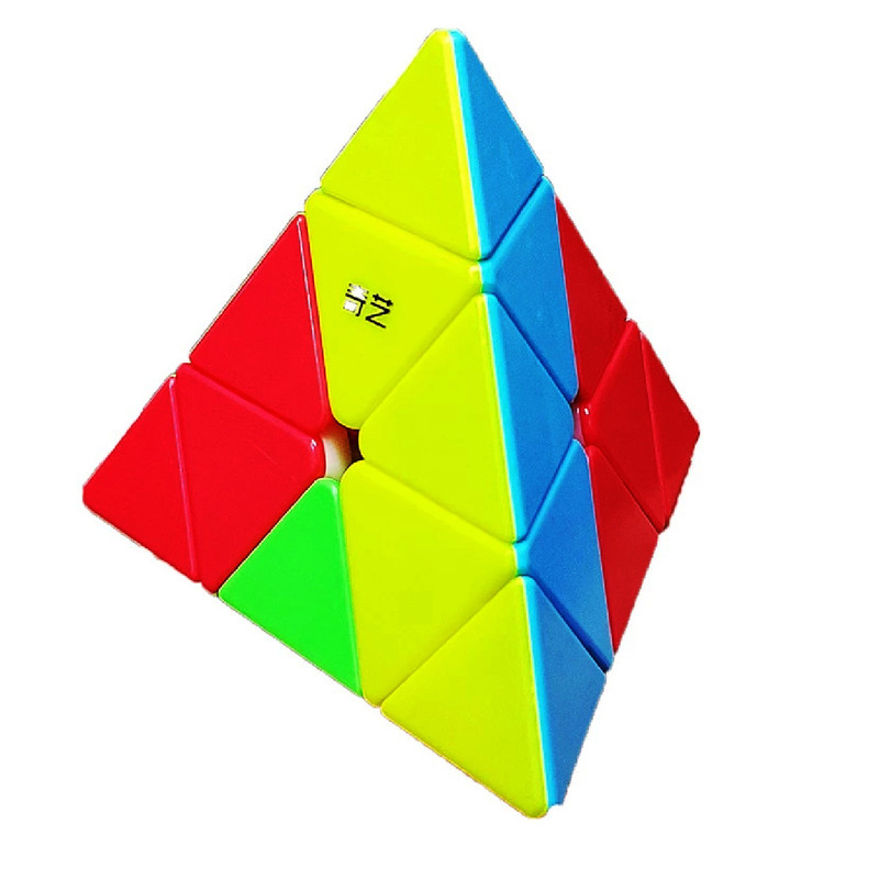 بازی فکری مدل مکعب روبیک طرح هرمی خود رنگ 3x3