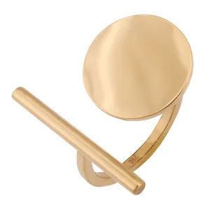 انگشتر زنانه مدل دایره و خط کد R3262