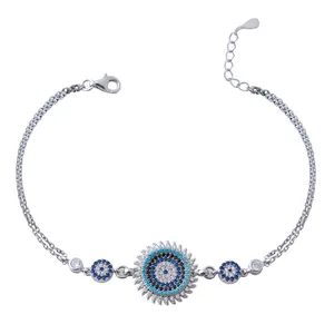   دستبند نقره زنانه بازرگانی میلادی کد DP_335