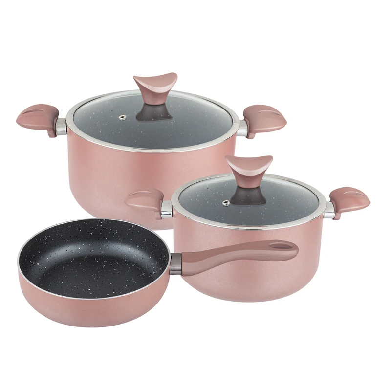 سرویس قابلمه و تابه گرانیتی 5 پارچه لیدوما مدل الکترا