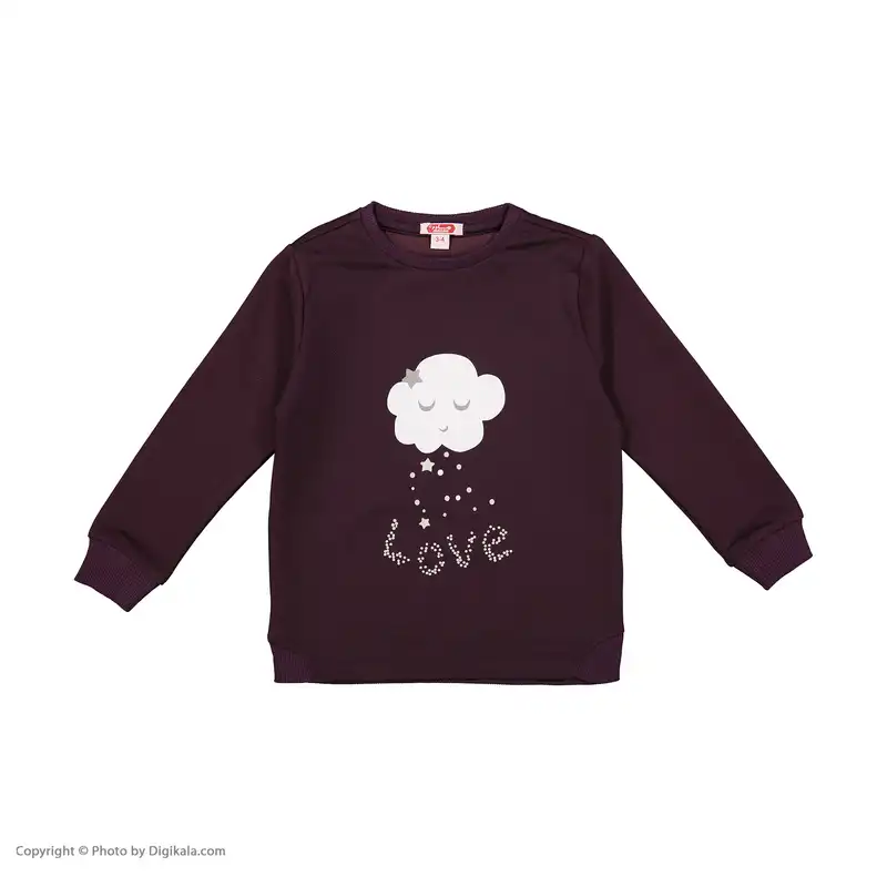 ست تی شرت آستین بلند و شلوار دخترانه مادر مدل 0063-19