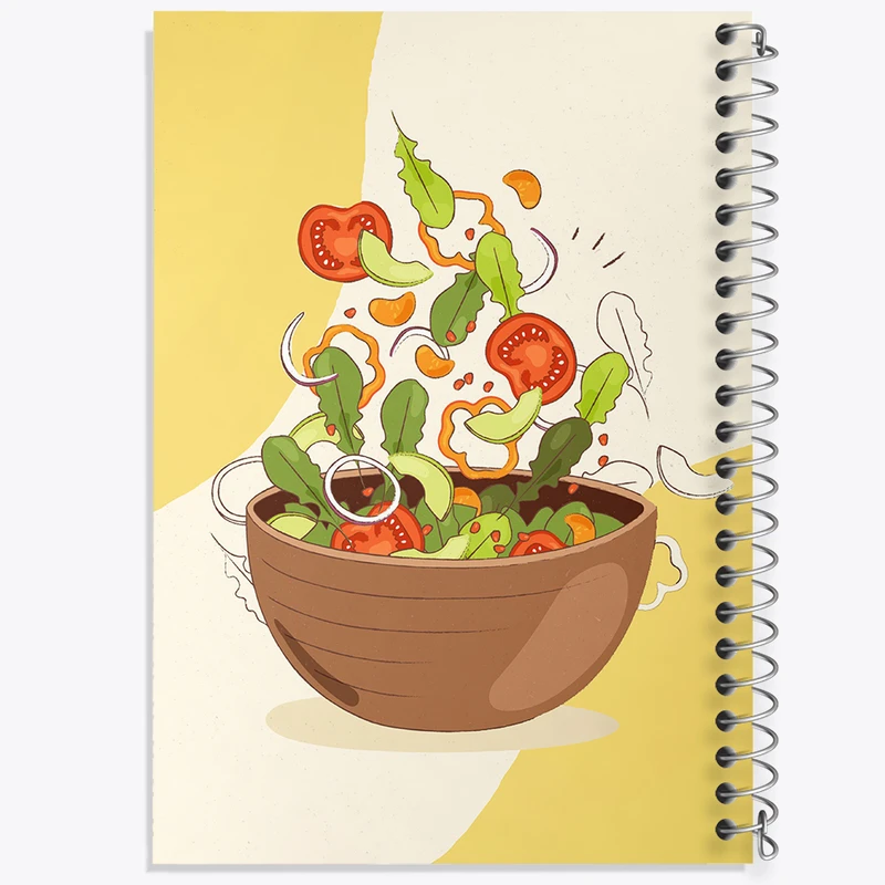 دفتر ژورنال نویسی 50 برگ خندالو مدل نقطه ای طرح سالاد  کد 31104