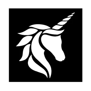 شابلون باتیس آرت طرح اسب تک شاخ کد 07