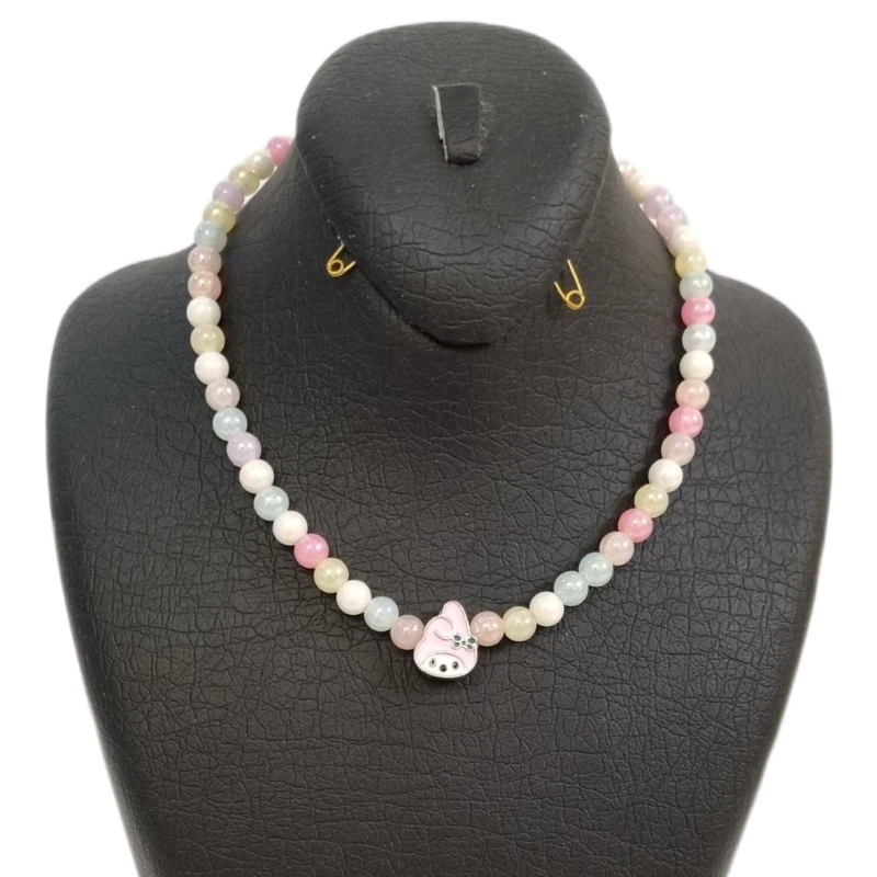 گردنبند دخترانه مدل ملودی طرح مروارید 