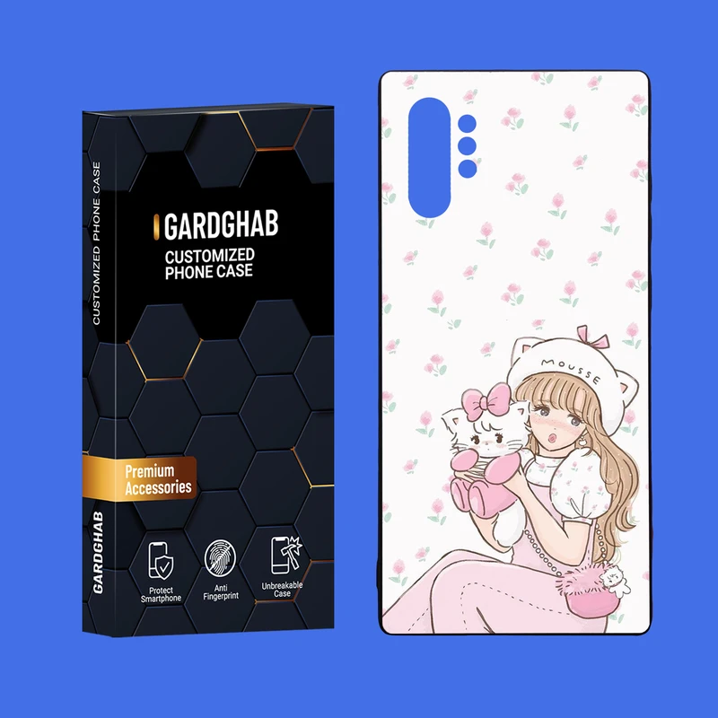 کاور گارد قاب مدل دورژله ای پشت گلس دخترانه مناسب برای گوشی موبایل سامسونگ Galaxy Note 10 Plus