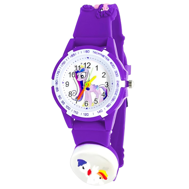 ساعت مچی عقربه ای دخترانه مدل چراغدار بند سیلیکونی ضد حساسیت طرح یونیکورن اسب تک شاخ کد 3 ساعت مچی عقربه ای دخترانه مدل چراغدار بند سیلیکونی ضد حساسیت طرح یونیکورن اسب تک شاخ کد 3
