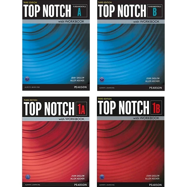 کتاب Top Notch Third Edition اثر Joan Saslow & Allen Ascher انتشارات Longman, Pearsonچهار جلدی