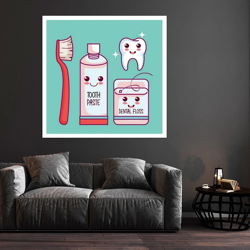 تابلو بکلیت طرح سلامت دهان و دندان مدل قاب شاسی W-S9405