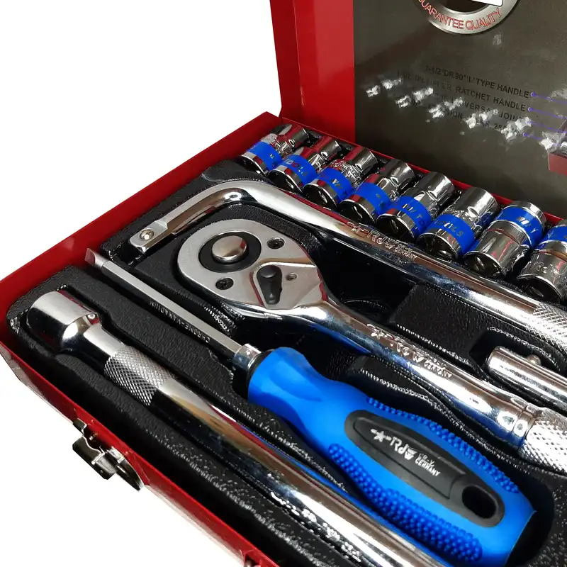 آچار و سری بکس آرجی تولز مدل CV-0025 مجموعه 25 عدی