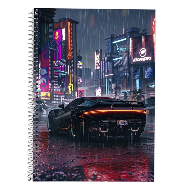 دفتر زبان 50 برگ مدوپد مدل دو خط طرح need for speed کد DF13594