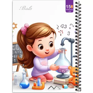 دفتر نقاشی 150 برگ  انتشارات بله مدل رحلی طرح فانتزی دخترانه شیمی دان کد A4-P493