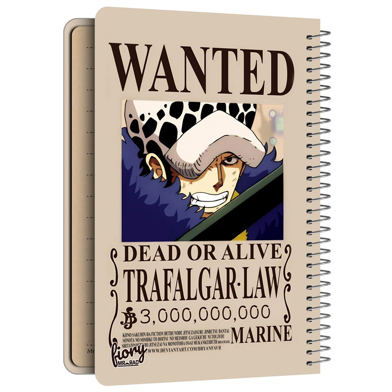 دفترچه یادداشت مستر راد مدل cheeck box طرح انیمه تحت تعقیب کد 2216 Trafalgar Law