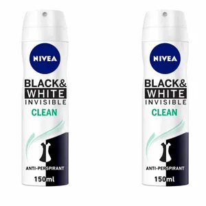 اسپری بدن زنانه نیوآ مدل black & white حجم 150 میلی لیتر مجموعه 2 عددی