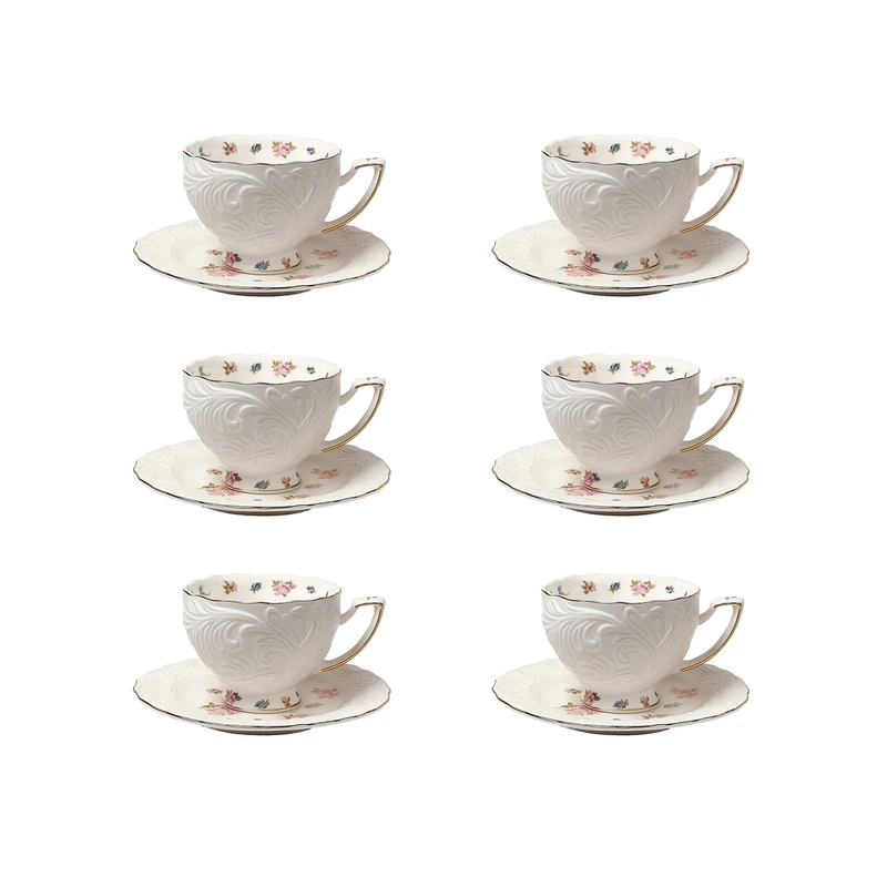 سرویس قهوه خوری 12 پارچه 6 نفره شاهین مدل dantella b