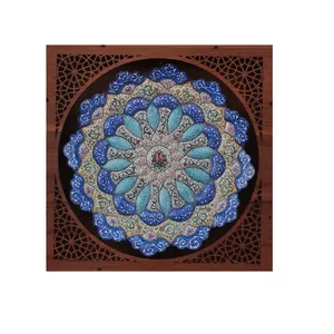 بشقاب میناکاری مدل مدور