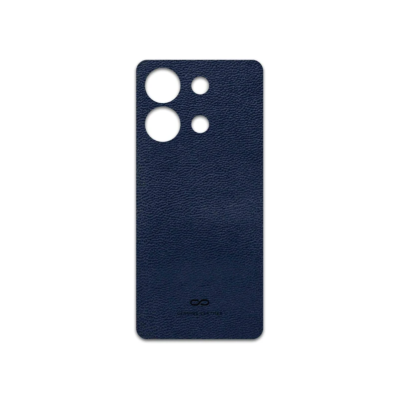 برچسب پوششی ماهوت مدل Deep-Blue-Leather مناسب برای گوشی موبایل شیائومی Redmi Note 13 4G