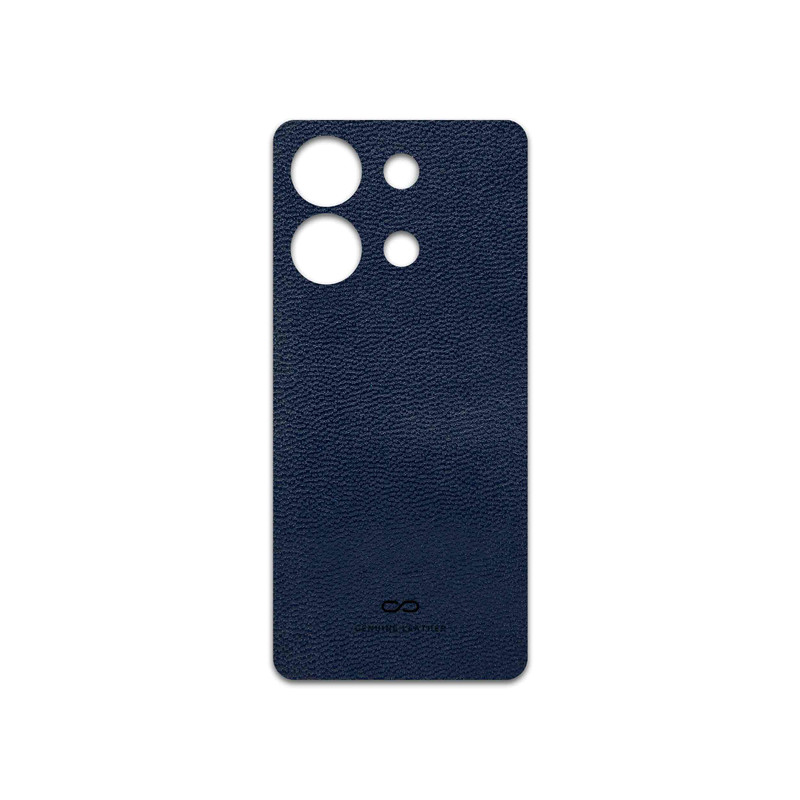 برچسب پوششی ماهوت مدل Deep-Blue-Leather مناسب برای گوشی موبایل شیائومی Redmi Note 13 4G