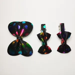 گیره مو دخترانه مدل پاپیون قلبی کد DA1005 مجموعه 3 عددی