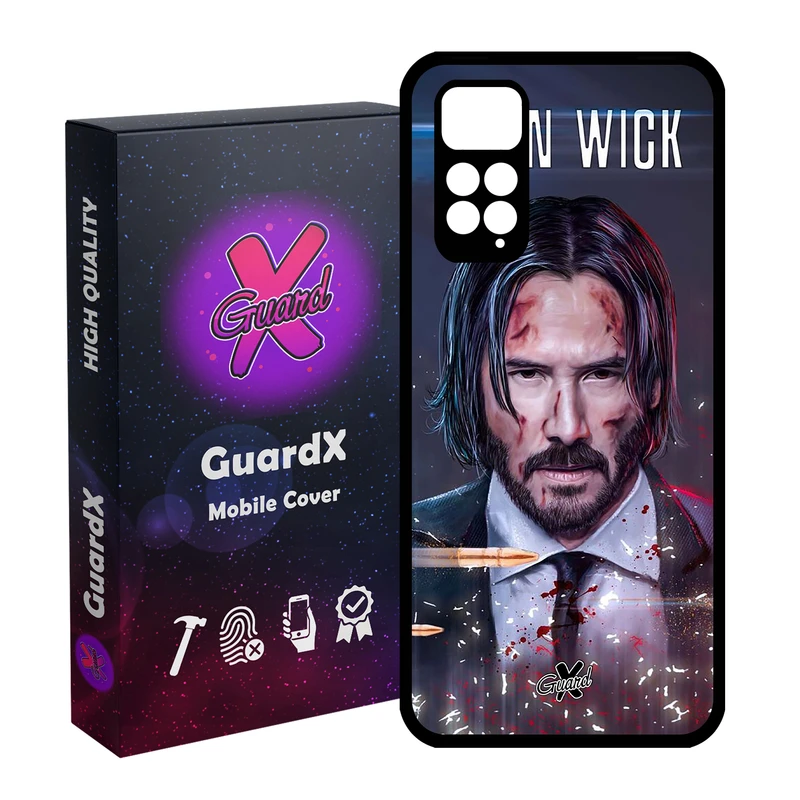 کاور گارد ایکس طرح John Wick مدل Glass10145 مناسب برای گوشی موبایل شیائومی Redmi Note 11S/ Note 11 4G