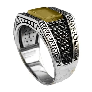 انگشتر نقره مردانه مدل شرف الشمس اسپرت MS9066