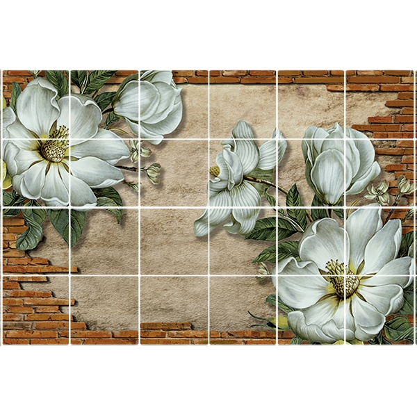  تایل سقفی آسمان مجازی طرح گلهای رز کد 3D1301-24 سایز 60x60 سانتی متر مجموعه 24 عددی 