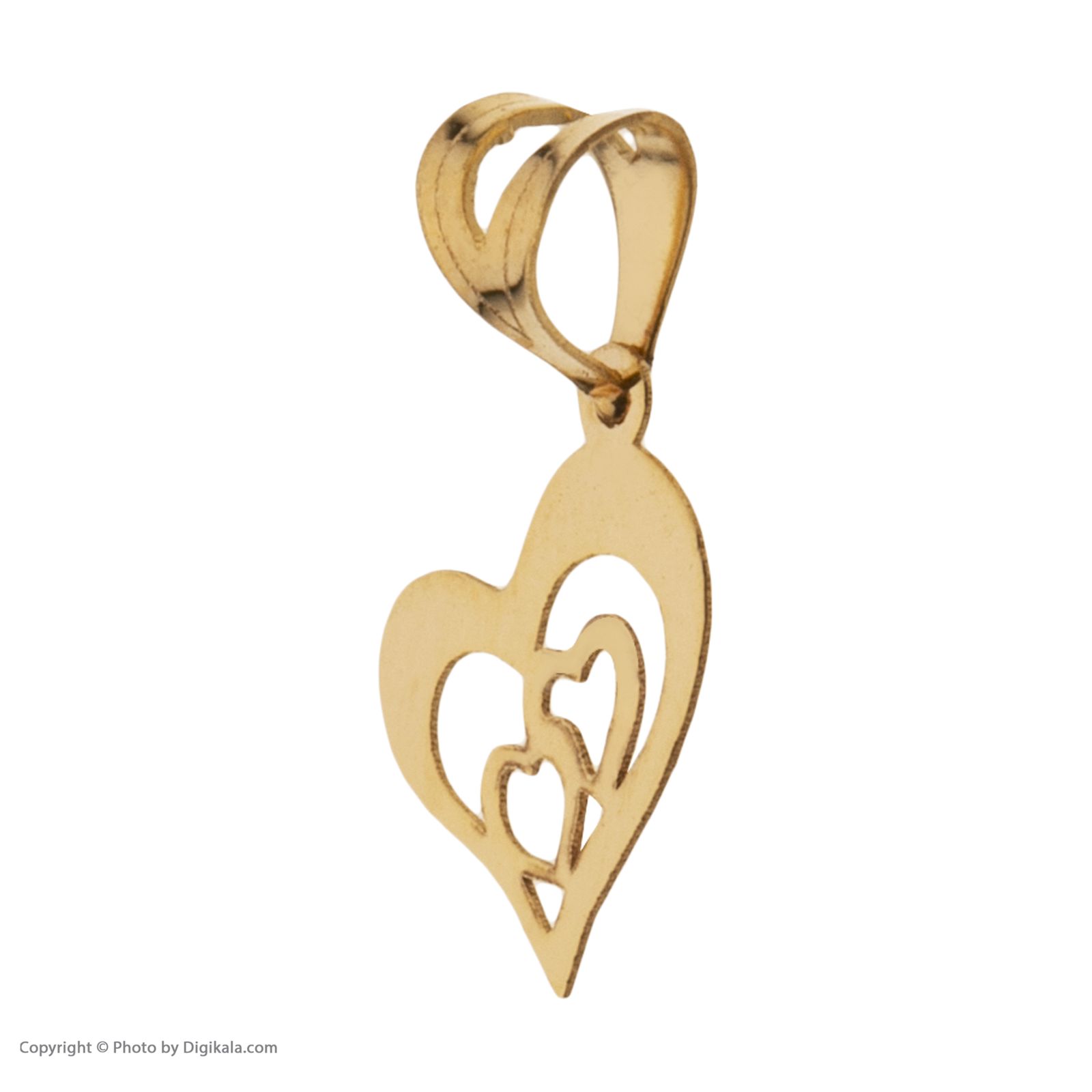 آویز گردنبند طلا 18 عیار زنانه مایا ماهک مدل MM1493 طرح قلب -  - 3