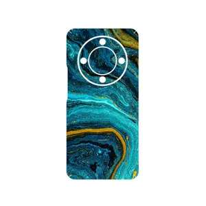 MAHOOT Turquoise marblewith golden streaks Cover Sticker for Honor X9b