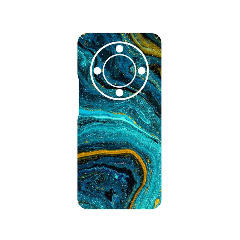 برچسب پوششی ماهوت مدل Turquoise marblewith golden streaks مناسب برای گوشی موبایل آنر X9b