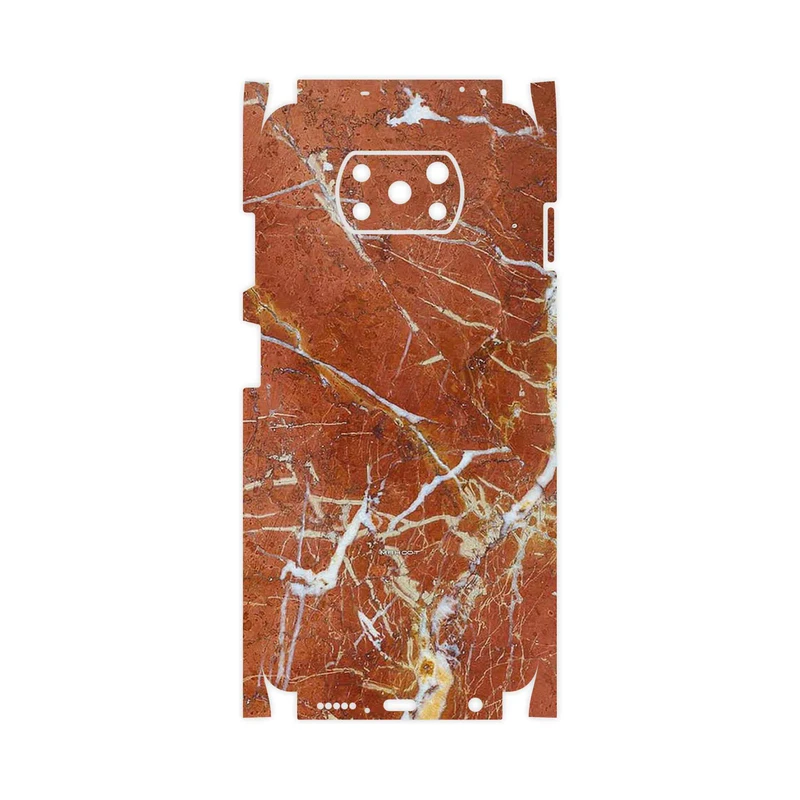 برچسب پوششی ماهوت مدل Red Marble-FullSkin مناسب برای گوشی موبایل شیائومی Poco X3 NFC