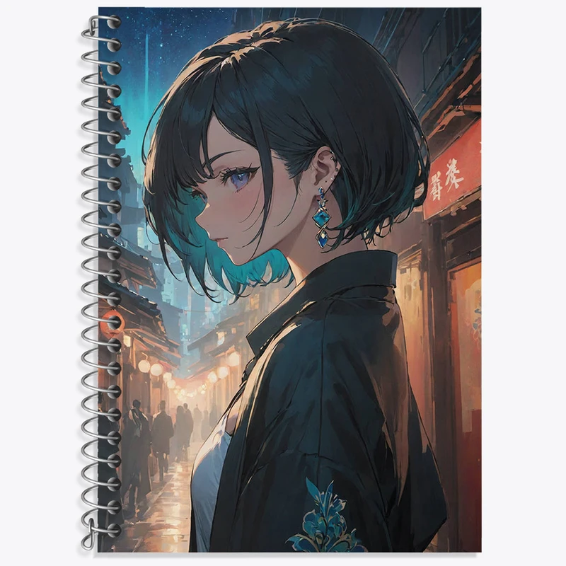 دفتر زبان 50 برگ خندالو مدل سه خط طرح دخترانه کد N1928