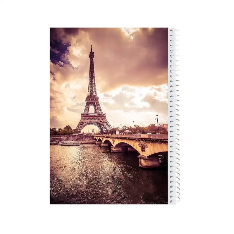 دفتر مشق 100 برگ نیکاد طرح پسرانه مدل ایفل کد A4