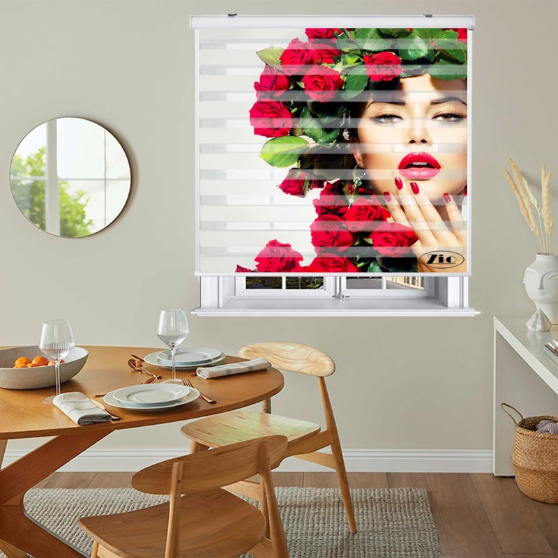 پرده زبرا زیو کد W4054 سایز 150X150 سانتی متر