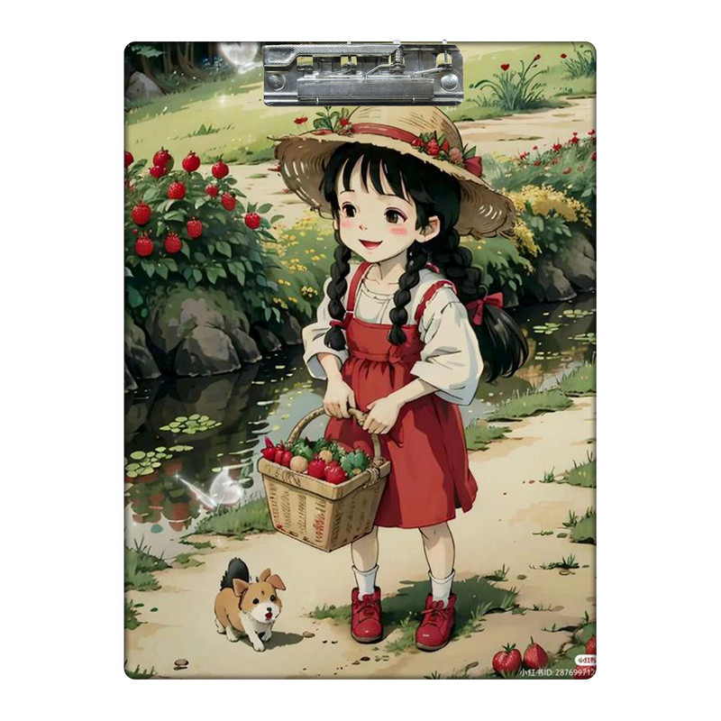 تخته شاسی طرح دختر توت فرنگی کد 6138405 سایز A4