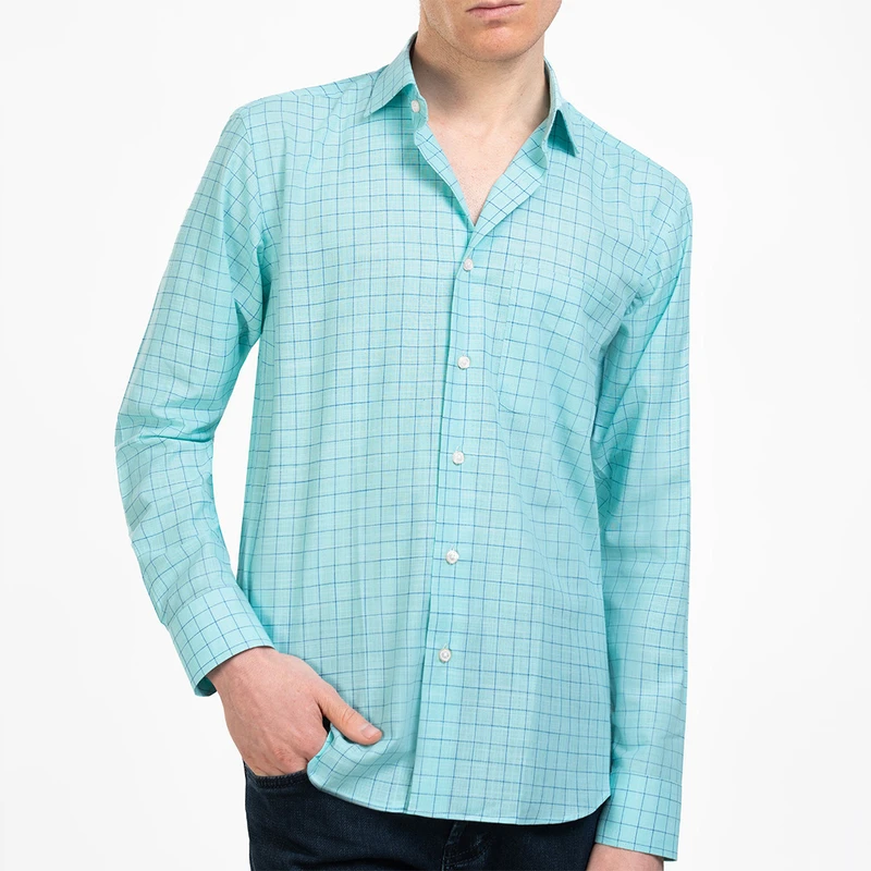 پیراهن آستین بلند یقه کراواتی مردانه ام کی مدل 1810