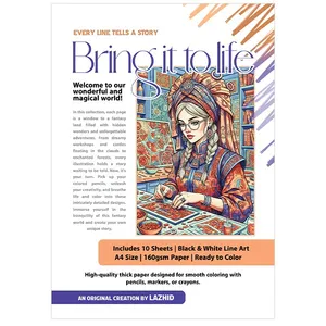 کاغذ چاپی A4 لاژید مدل رنگ آمیزی بزرگسالان طرح اسم فرناز بسته 10 عددی