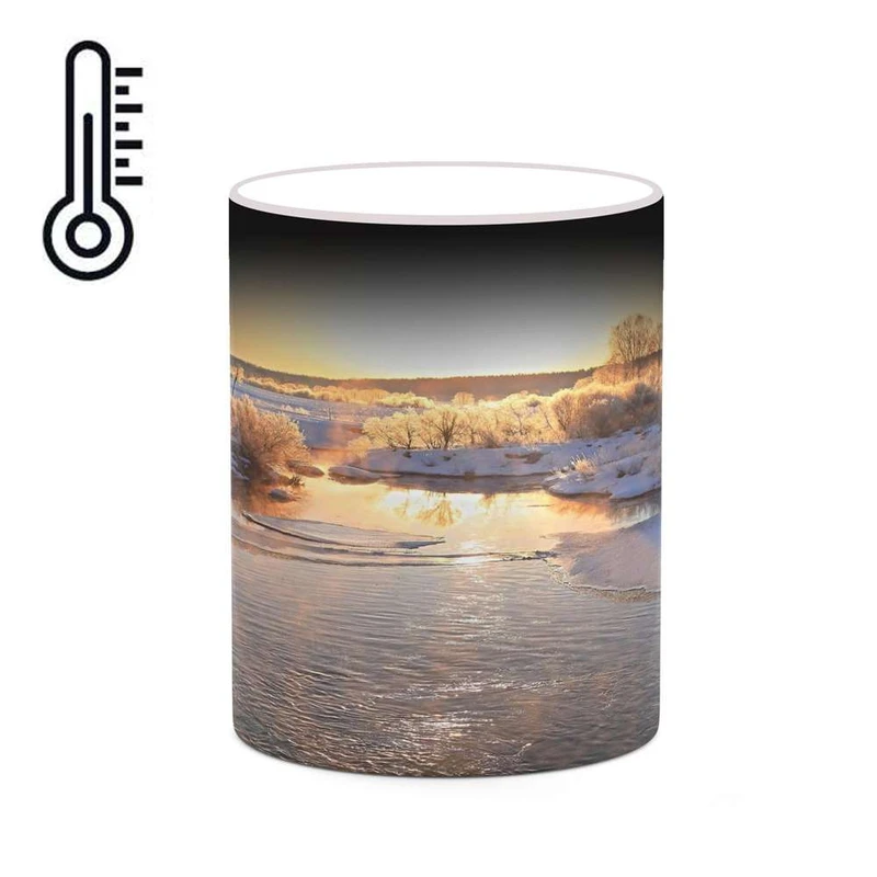 ماگ حرارتی کاکتی مدل منظره برفی کد mgh18470