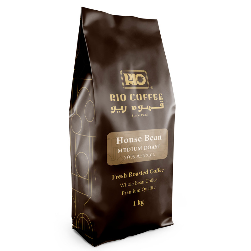دانه قهوه هاوس بین %70 عربیکا ریو - 1 کیلوگرم