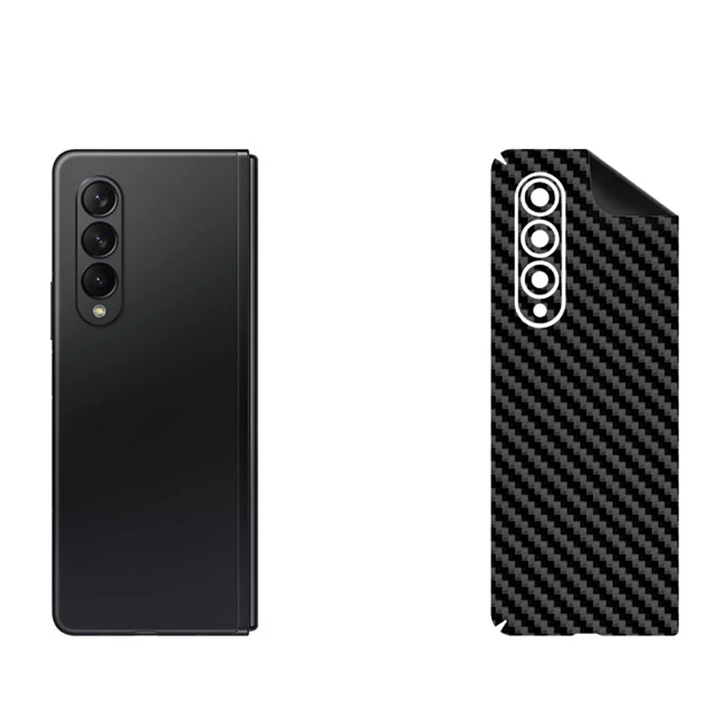 برچسب پوششی بستور مدل BT-Fiber طرح فیبر کربن مناسب برای گوشی موبایل سامسونگ Galaxy Z Fold 3 5G