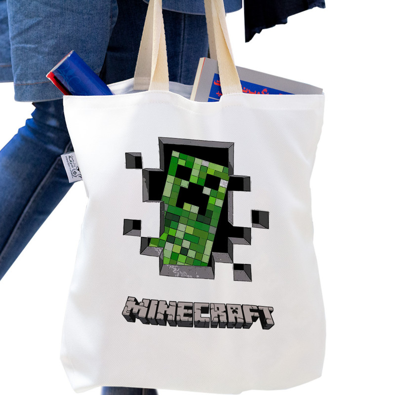 ساک خرید ترمه طراحان ایده مدل بازی ماینکرافت Minecraft کد strm01054 - SS