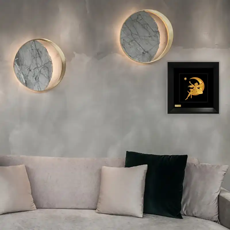 تابلو طلاکوب مدل ماه و فرشته کد T3D03