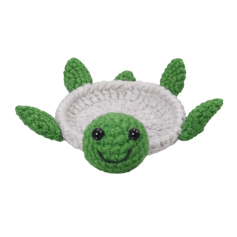 زیر لیوانی بافتنی مدل لاکپشت دوحالته