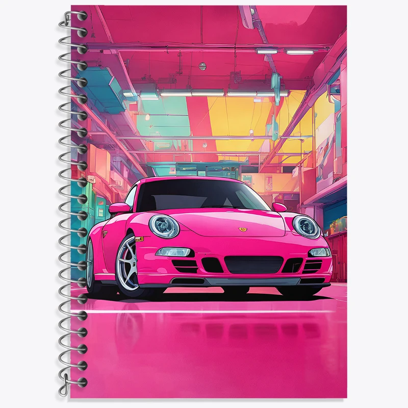 دفتر زبان 50 برگ خندالو مدل دو خط طرح ماشین اسپرت کد N3359