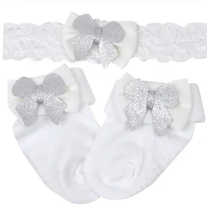 ست هدبند و جوراب نوزاد مدل 12ef