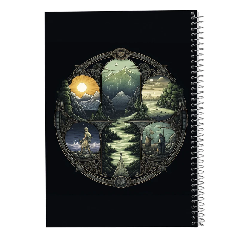 دفتر ژورنال نویسی 50 برگ مدوپد مدل نقطه ای طرح  ارباب حلقه ها The Lord of the Rings کد DF3074
